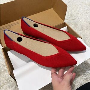 Rothy's The Point - Size 11.5 - NIB - Bright Red color